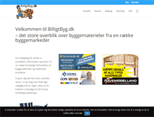 Tablet Screenshot of billigtbyg.dk